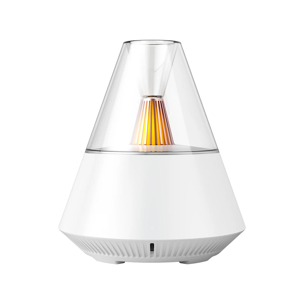 Humidificador y difusor, ideal para oficina en casa o dormitorio, aromaterapia, alimentación por USB, 6-12 horas de duración, apagado automático y luz ambiental.