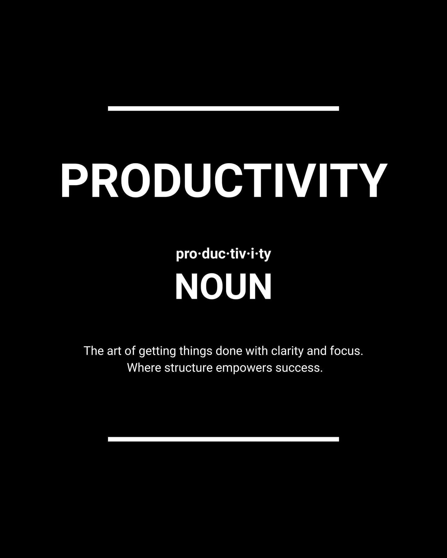 Inspiration. Productivity. Style.” Wall Art Set – Minimalist Office Prints (Set of 3)