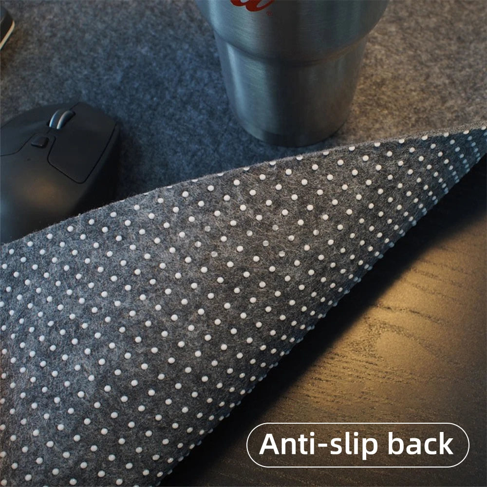 Minimal Wool Felt Desk Mat – Large, Non-Slip Surface